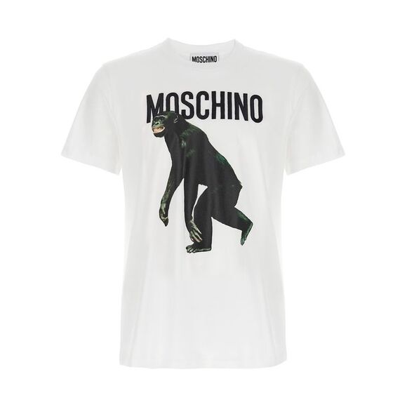 Moschino Men Logo Embroidery T-Shirt